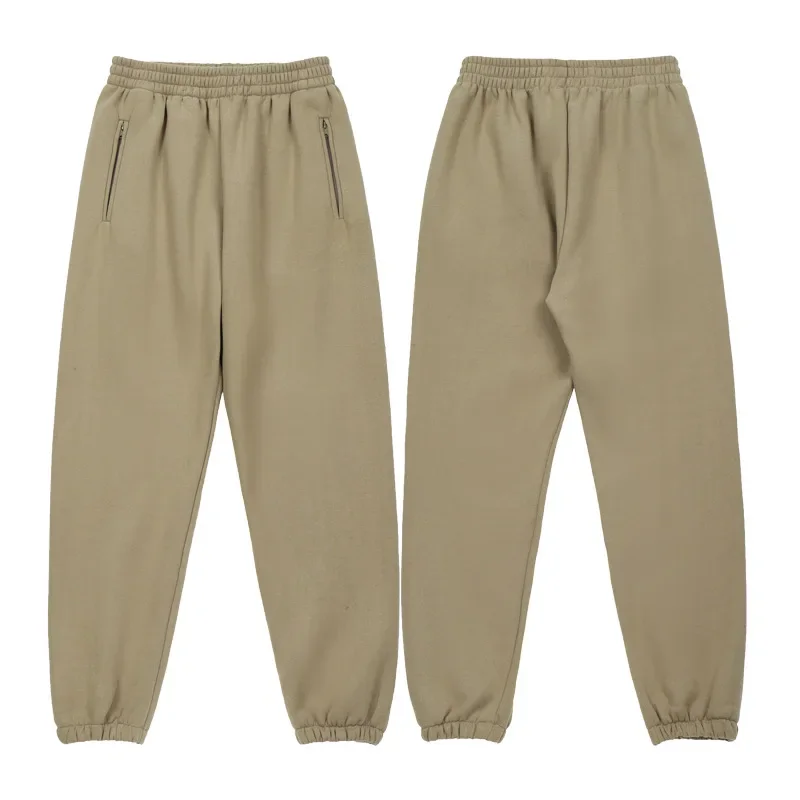 Yeezy Season6 Kanye Same Fleece-lined Loose Fit Unisex Casual Pants Wearloose-fittrousers For Market Difference