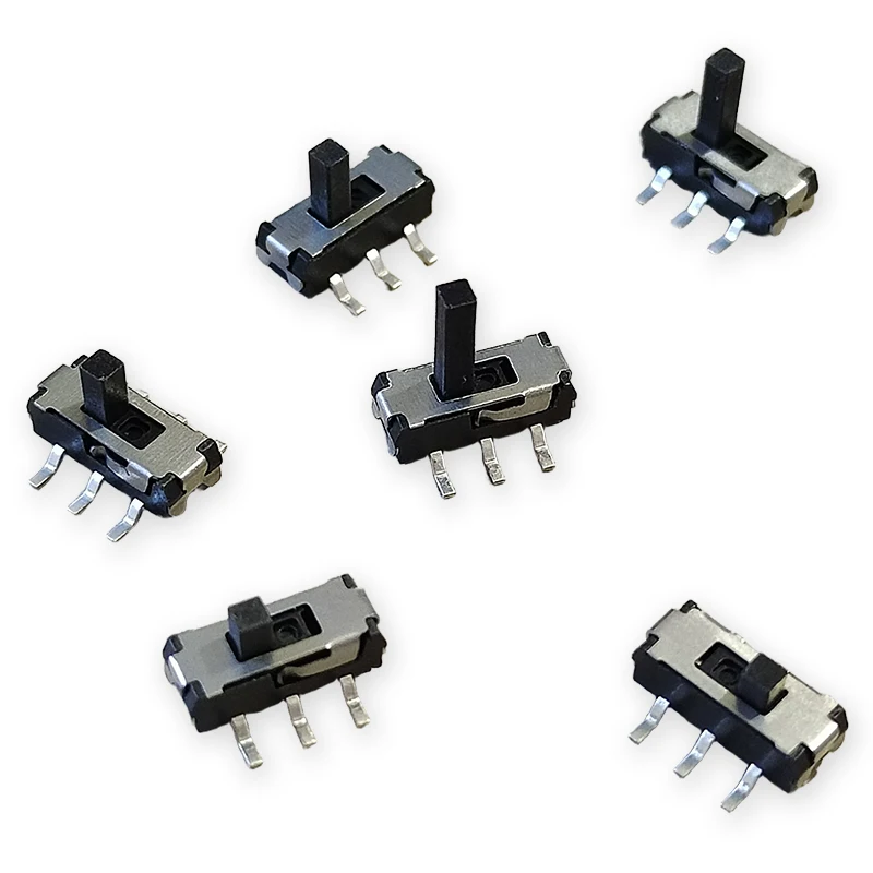 15PCS MST-22D18 Mini Slide Switch (2P2T) SMD SMT Dual Row 6-Pin 2 Position 50mA DC12V Handle Height 1.5mm-6mm Toggle Switches