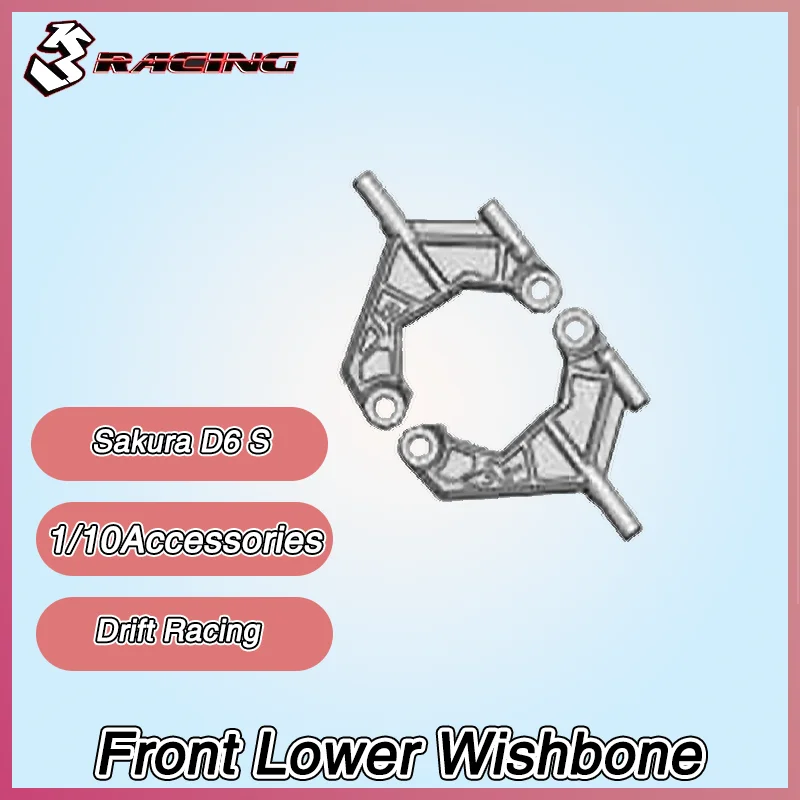 

3RACING - Set SAK-D601 Front Lower Wishbone for Sakura D6 S 1/10 RC Model Car Drift Racing Accessories - RC Cars for Adults