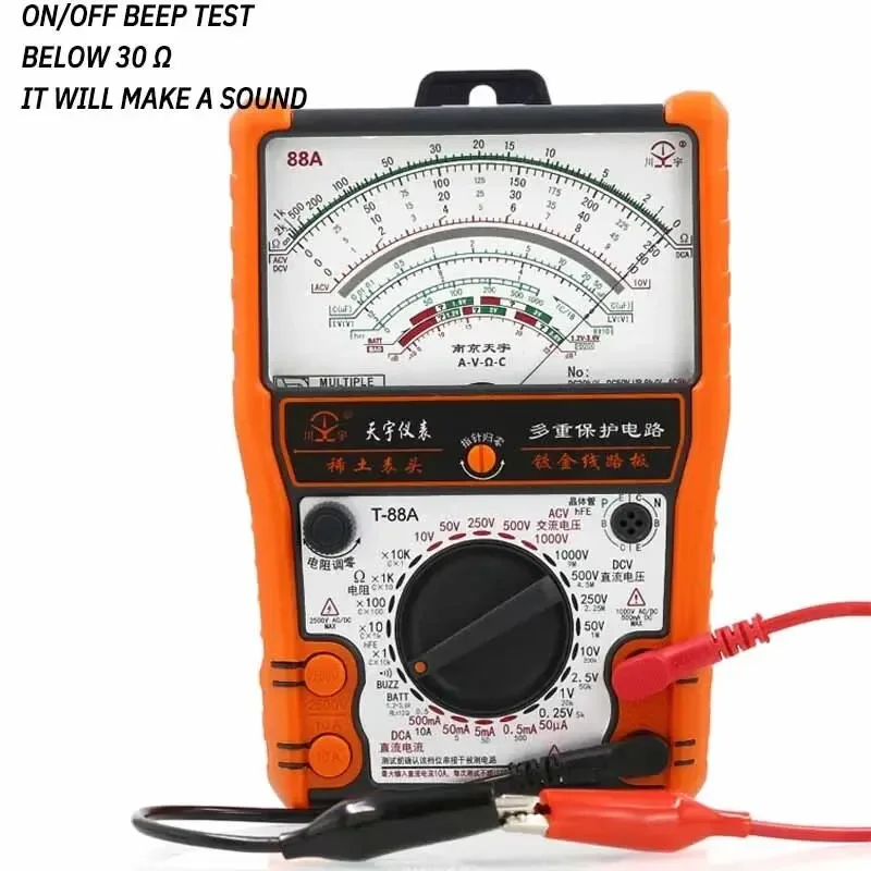 1PC T88A, T88B, Or T88C Pointer Type Multimeter Mechanical High Precision Flameproof Fully Protected Universal Meter