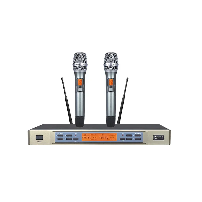 

M50 UHF Wireless Professional Handheld Microphone for Karaoke MIC KTV Microphone Light-Weight Noise Cancelling Audio System