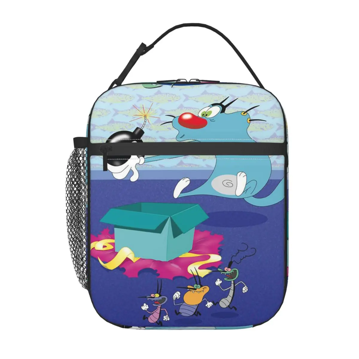 

Термосумка для обедов с изображением персонажей аниме-фильма «Оги и тараканы» для женщин и детей, герметичная, с термоизоляцией, для еды