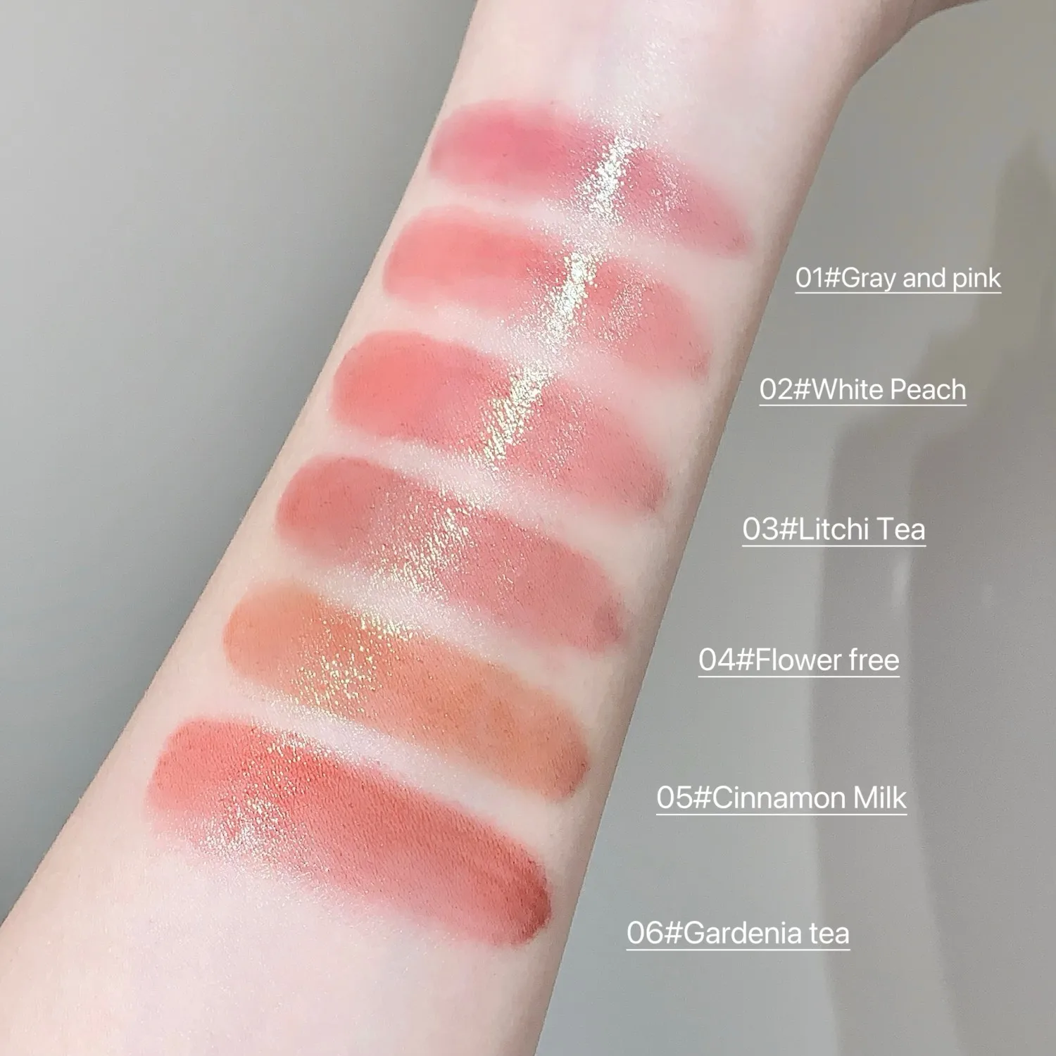 SHAQINUO multifunctionele lip- en wangbalsem - hydraterende bedauwde afwerking, langdurig pigment, natuurlijke Koreaanse stijl lipgloss en blush