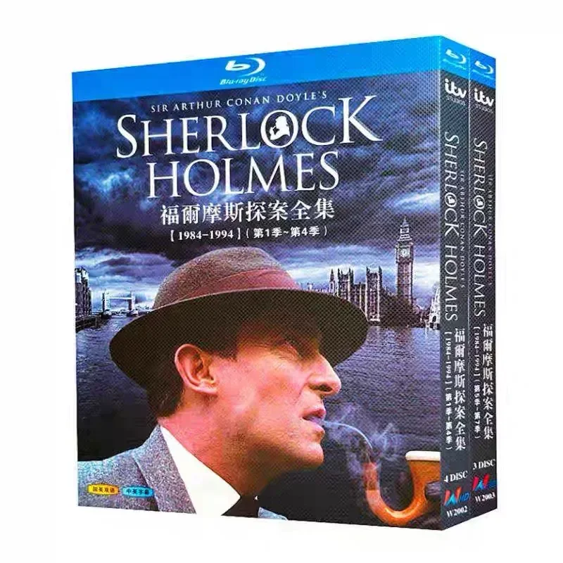 The Complete Sherlock Holmes Detective Season 1-7 Blu-ray High Definition British Drama BD Disc Box Set