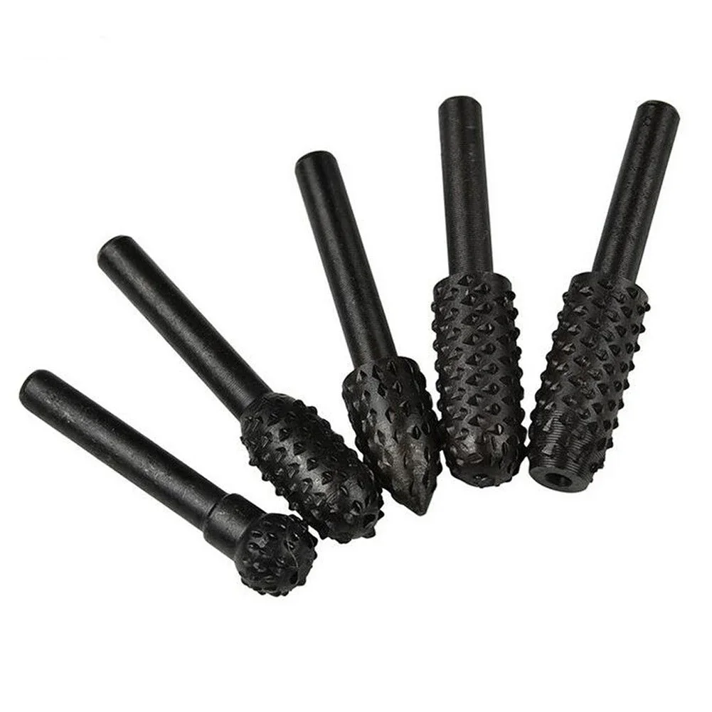 10pcs Electric Woodworking Rotary File Set for Grinding and Polishing with 14 Shank Compatible with Most Drills