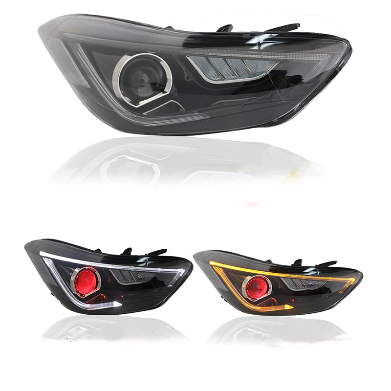 

For Hyundai Avante i35 Elantra LED Headlights With Projector Lens 2012-2018 Years YZ