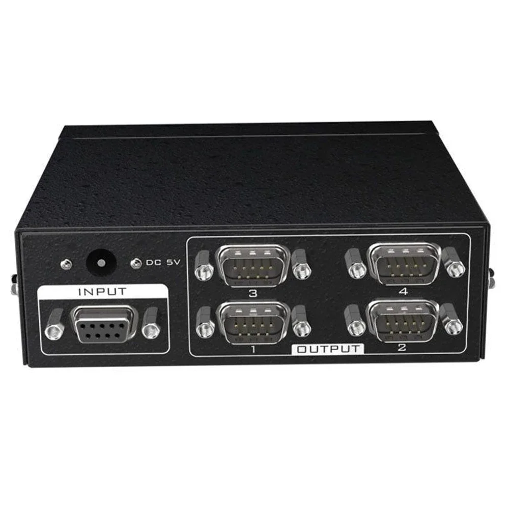 4 Port RS232 Splitter 1 in 4 out Expansion Box Bi-direction RS232 1x4 Switcher 4 in 1 out Transmissio Serial Adapter MT-RS104