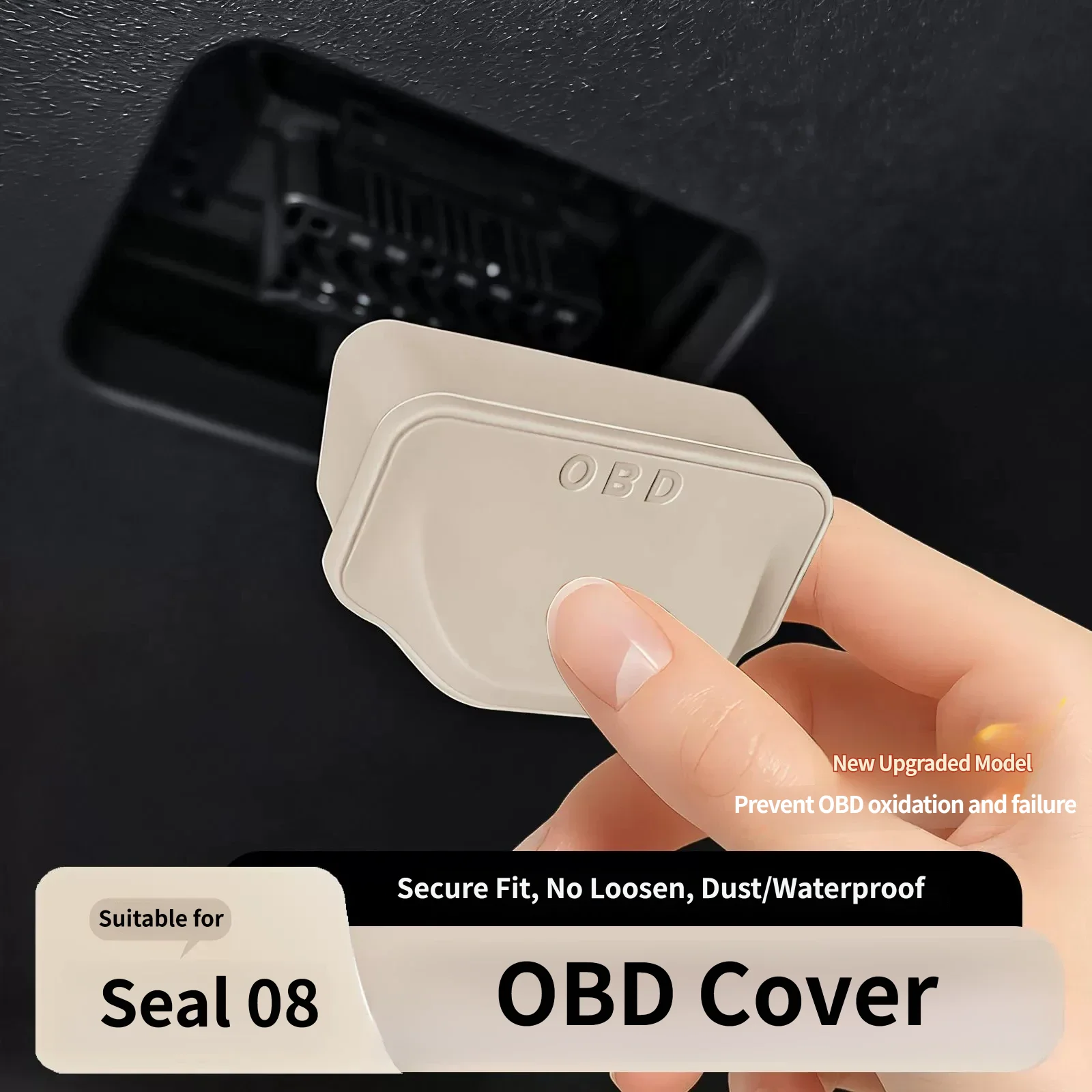 For BYD SEAL 08 2026 2027 Silicone Car OBD Interface Protective Cover Handle Design Waterproof Dustproof OBD Port Cap Universal