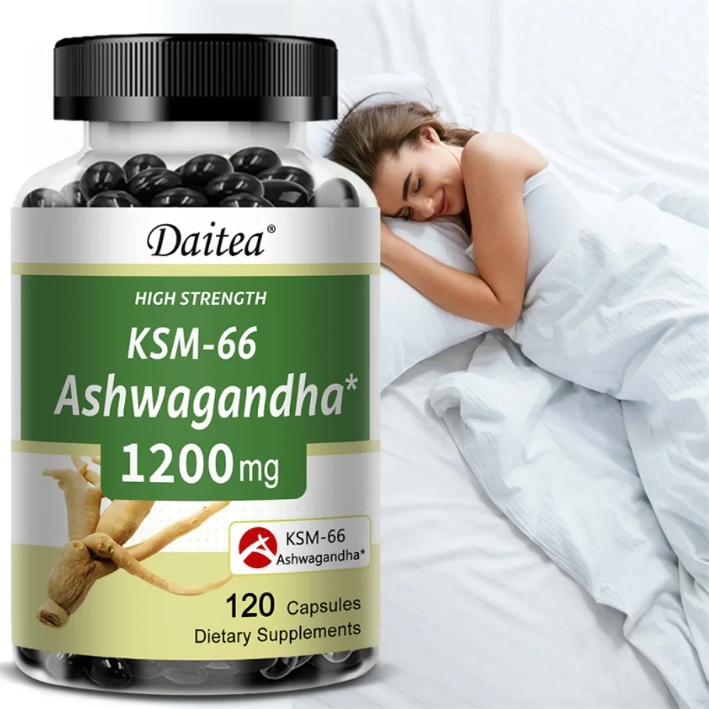 Organic KSM-66 Ashwagandha Root Extract Stress Relief, Mood Support & Natural Immune Boost, Sleep Health