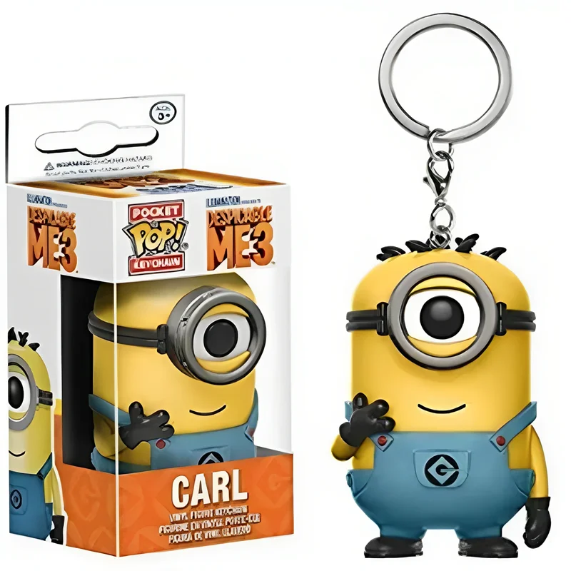 Llavero de vinilo Funko Pop Minion Carl Agnes con caja original, figuras de acción, colección de juguetes, modelos de juguetes para niños, regalos