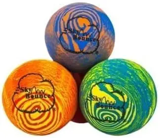 

Rainbow Rubber Handball Set, 2 1/4" Diameter Hollow Balls for Recreational Games, Pack of 12