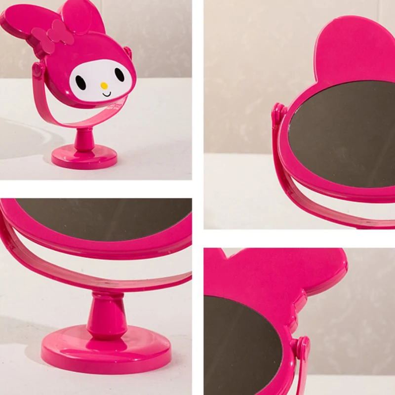 Hello Kitty Pink Mirror Kawaii My Melody Cute Cartoon Folding Mirror Vanity Mirror Makeup Handheld Mirror Birthday Gift For Girl