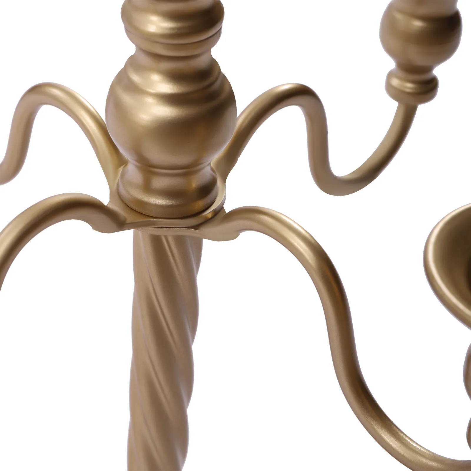 2개 골드 캔들라브라 촛대 테이블 센터피스, 5개 헤드 높이 촛불, 촛불 조명 화려한 빈티지 장식