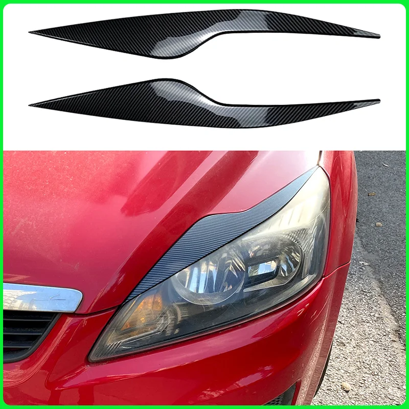 

Для Ford Focus 2 MK2 MK2.5 2008 2009 2010 2011 Автомобильные передние фары, брови, веки, наклейки, крышка, фары, брови