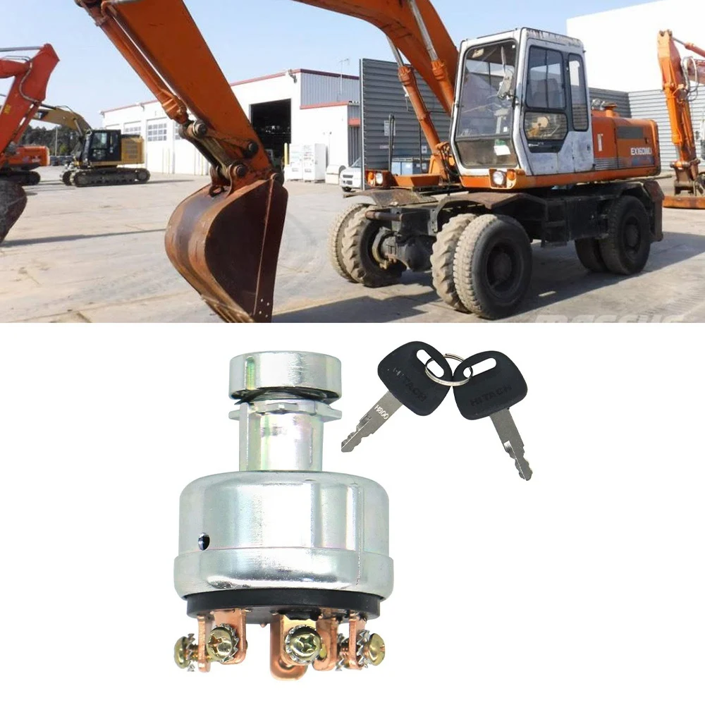 

A82M-4186743 4186745 Ignition Switch With 2 Keys For Hitachi EX160WD EX200 Excavator Digger Ignition Switch Lock Cylinder