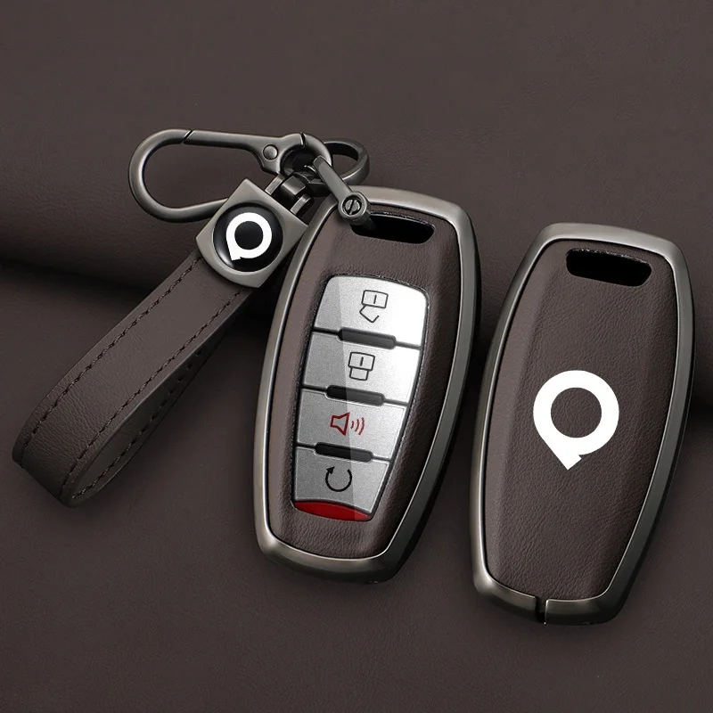 Zinc Alloy Car Remote Key Case Cover For Great Wall Ower GWM P Series Pickup 2019 2020 Great Wall POER Truck Keychain Accessorie