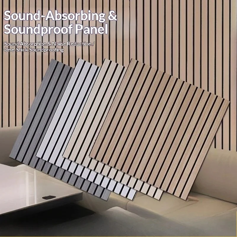 Modern Wooden Polyester Fiber Acoustic Panel Self Adhesive Music Room KTV Cinema Drum Bedroom Home Decor Novelty New Indoor