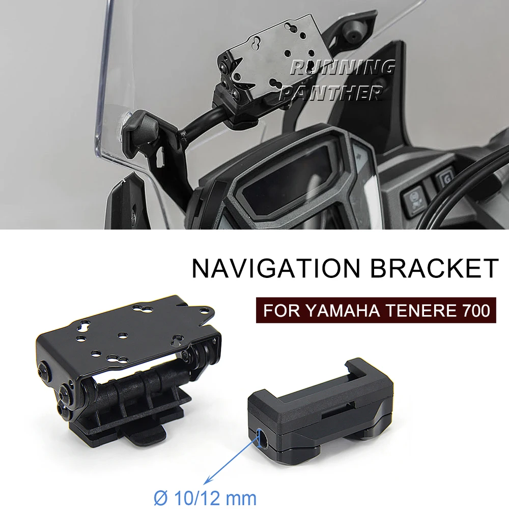 

Motorcycle Modified parts navigation bracket mobile phone holder only USB charging For Yamaha Tenere 700 10/12 mm