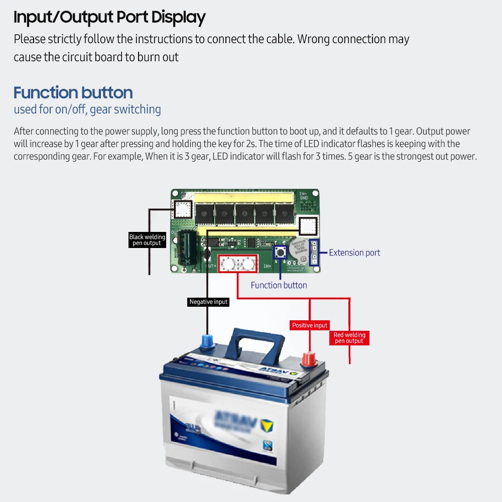 Ponto caneta soldador diy 6mos placa de circuito soldagem 5/8 engrenagem ajustável ponto soldador kit para 18650 / 26650 / 32650 bateria lítio