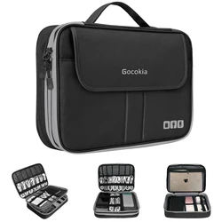 Double Layers Large Capacity Travel Electronic Accessories Organizer Bag, Travel Gadget Carry Case, Fit for iPad,iPhone,Cables