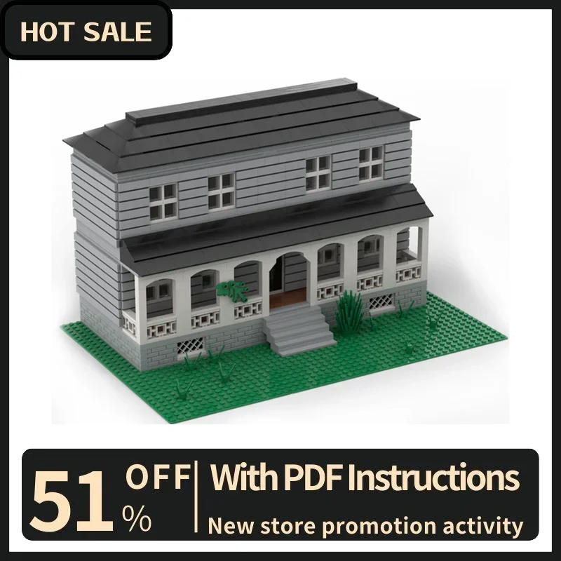 New 1849Pcs City Hot Street View Moc Modular American House Model Building Custom Puzzles Diy Creative Ideas Toys Birthday Gifts