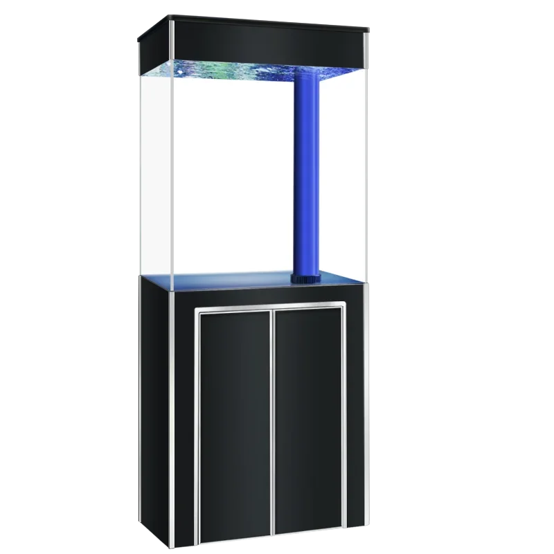 

Living room household small ultra white glass ecological no change water fish tank bottom filter landing