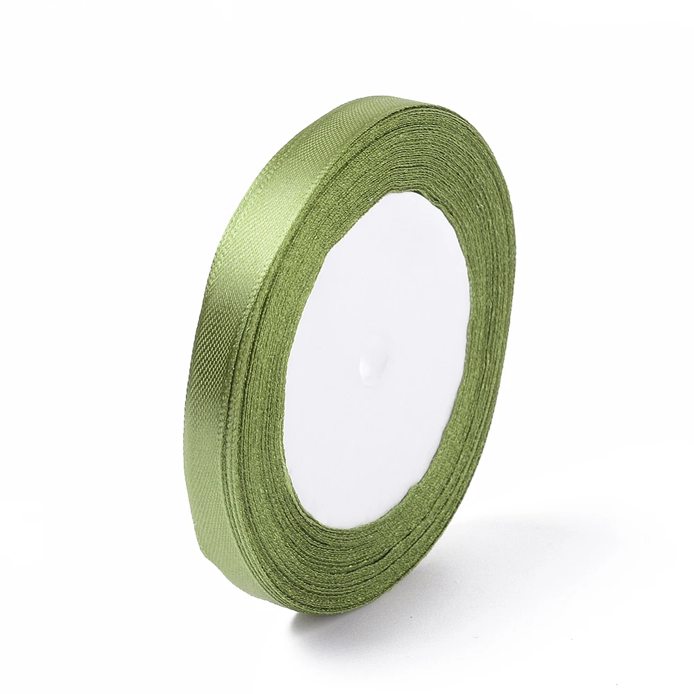 

1roll Garment Accessories 3/8 inch(10mm) Satin Ribbon Yellow Green 25yards/roll(22.86m/roll)
