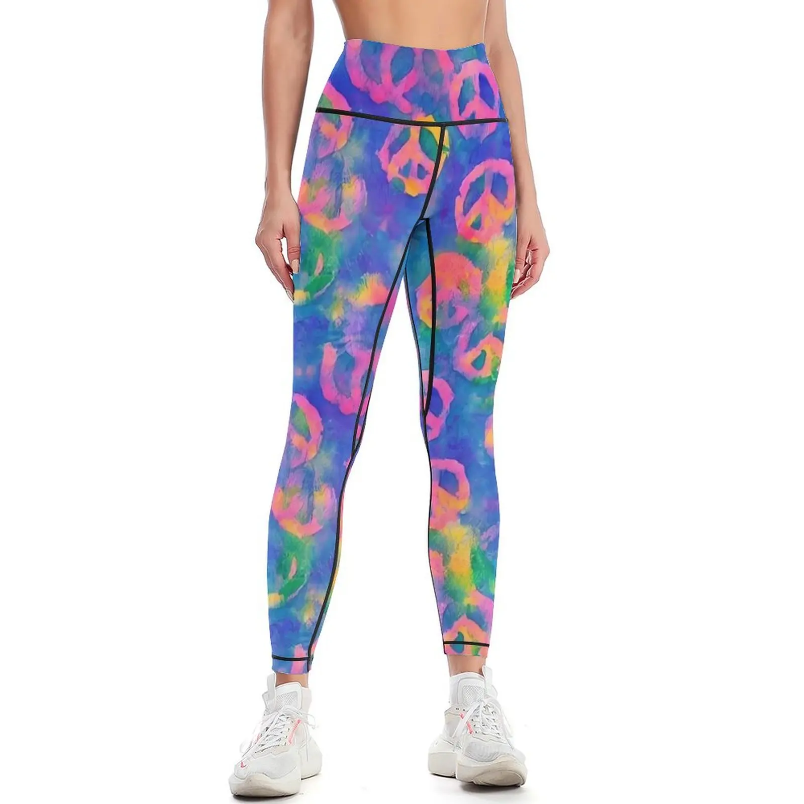 

Watercolor Peace Signs Leggings sport legging harem pants Clothing fitness Fitness's gym clothes Womens Leggings