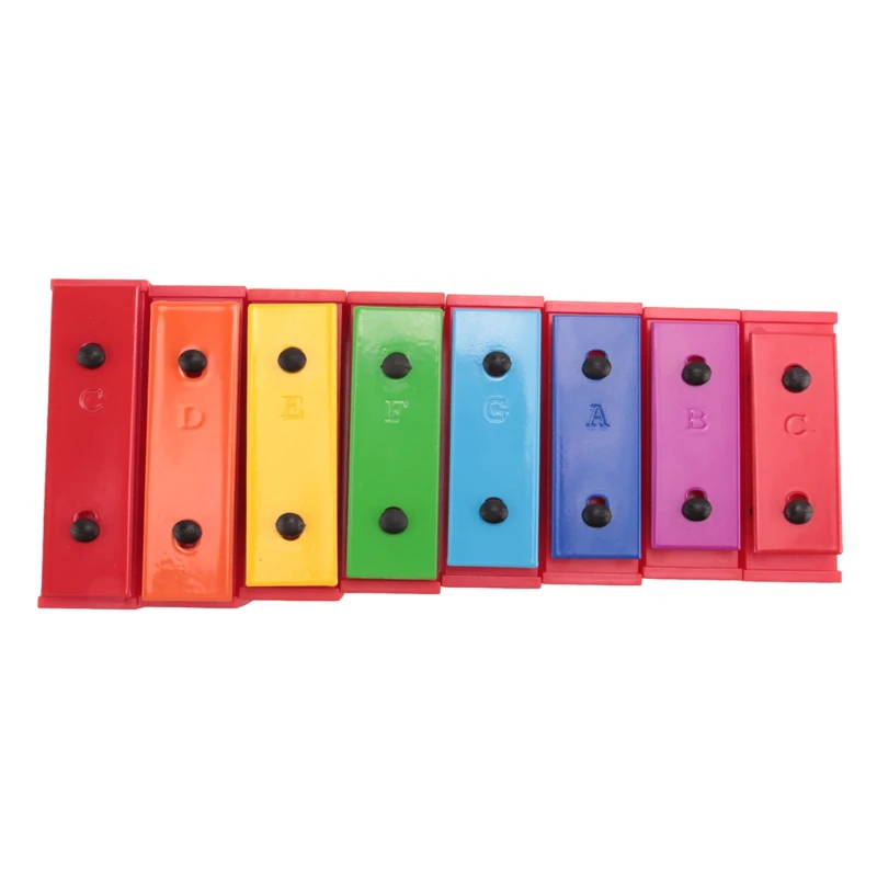 8 Notes Chromatic Xylophone Glockenspiel Resonator Bells With Yellow Case