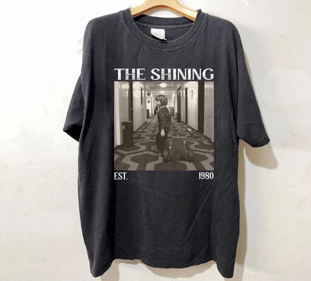 The Shining Vintage Horror Movie T-Shirt Unisex Tee Graphic Short Sleeve Men's T-shirts for Summer Unisex All-Season