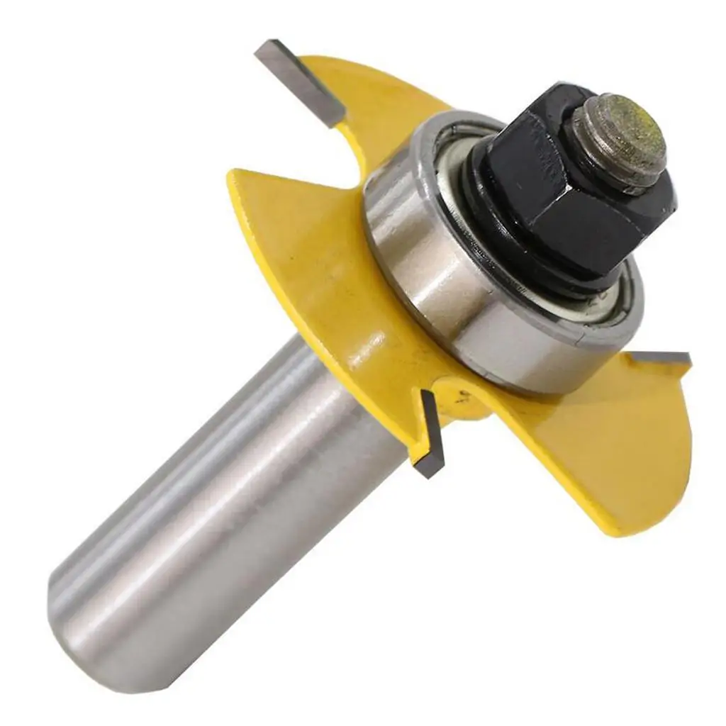 

Adjustable Slot Cutter Router Bit Yellow Carbide Removable Woodworking Cutter Abrasion Resistant Tool for Door Frames