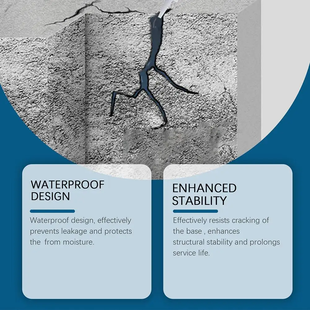 100g 콘크리트 균열 수리 자가 평탄화 패칭 및 충전제 콘크리트 균열 방수 수리 실란트 코킹 접착제