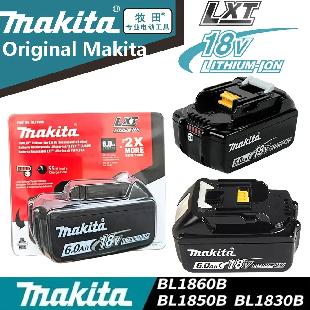 

Original Makita 18V 5Ah 6Ah Li-Ion Rechargeable Battery, For 18V Makita Electric drill Tools Battery BL1830 BL1840 BL1850 BL1860