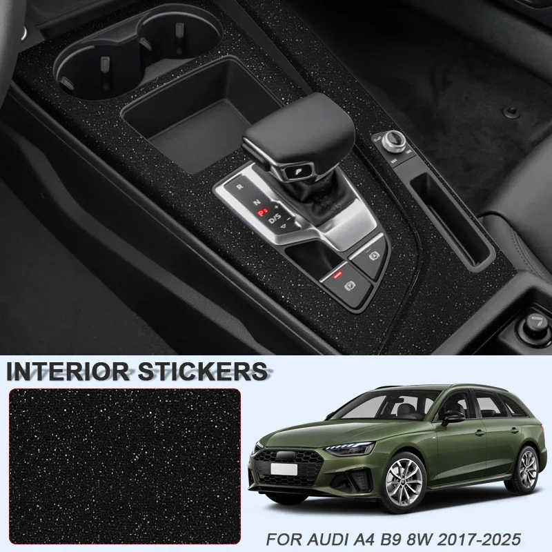 

For Audi A4 B9 8W 2017-2025 Car Carbon Interior Sticker Lifting Window Panel Decal Gear Inner Door Protective Film Accessory