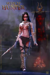 For Sale 1/6 POPTOYS WH001 Bloody Shaman Aphaia Witch Hunter Black Version Front Skirt Cloak Leg Armor For 12inch Female Figure
