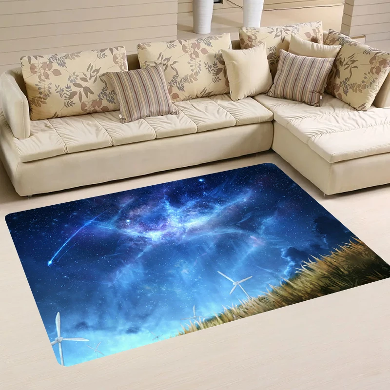 Kitchen Rug the Milky Way Floor Mat Starry Sky Aesthetic Room Decoration Balcony Rugs Carpets Home Carpet Entrance of House Foot