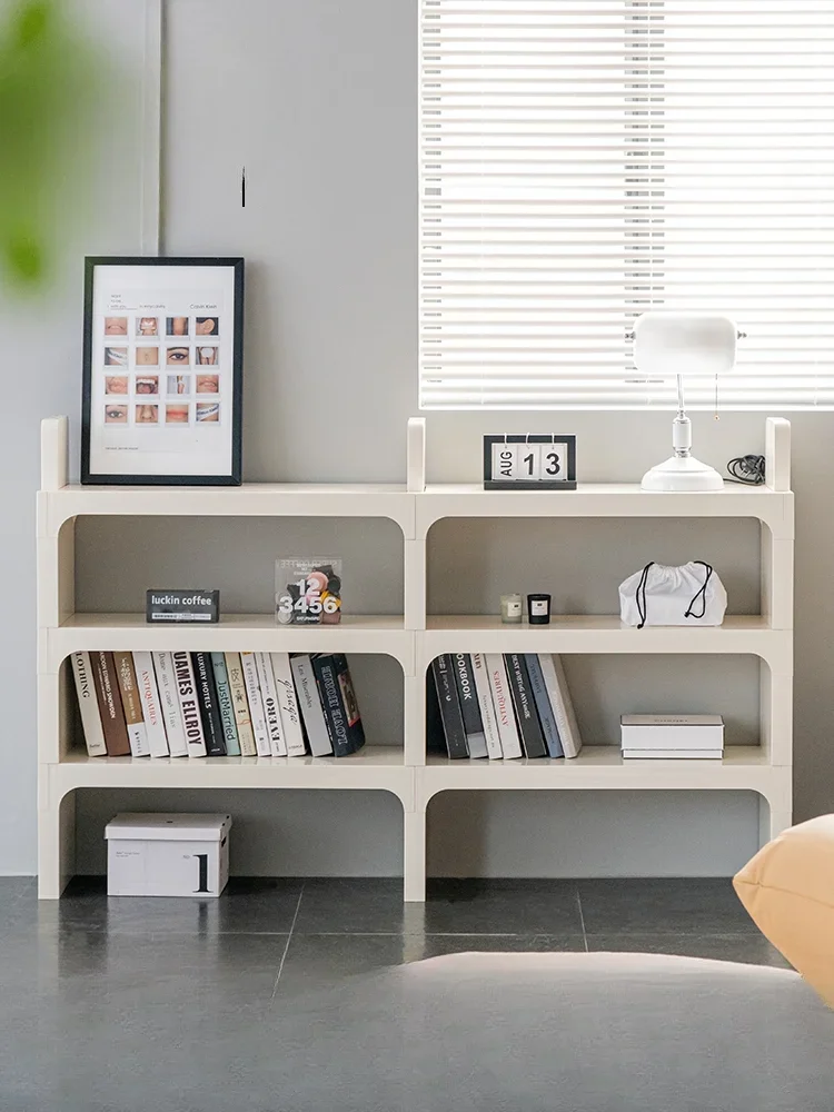 Simple bookshelf ins style creative combination shelf against the wall household small apartment floor storage bookcase