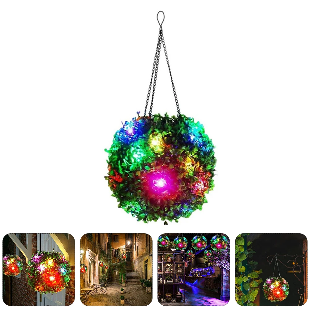 

Solar Grass Ball Light 40x15x15cm Warm White Colorful LED Solar Powered Garden Lights for Outdoor Decor Patio Landscape