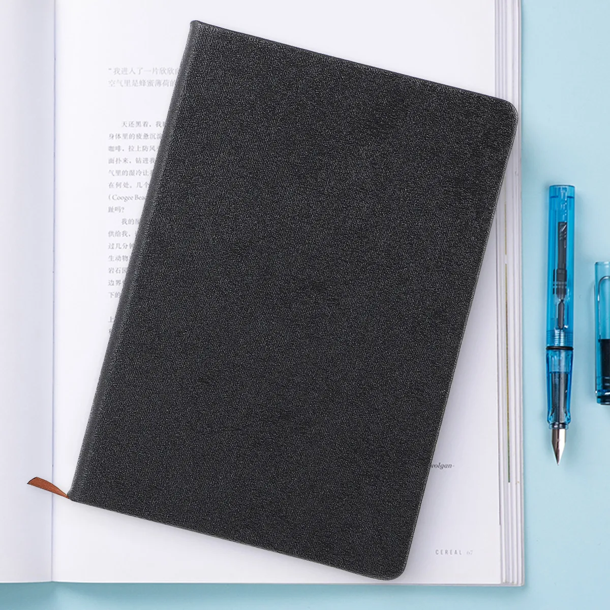 

1Pcs Business Notebook Simple Style PU Cover Efficiency Agenda Schedule Notepad Diary Stationery Daily Writing Journal Planner