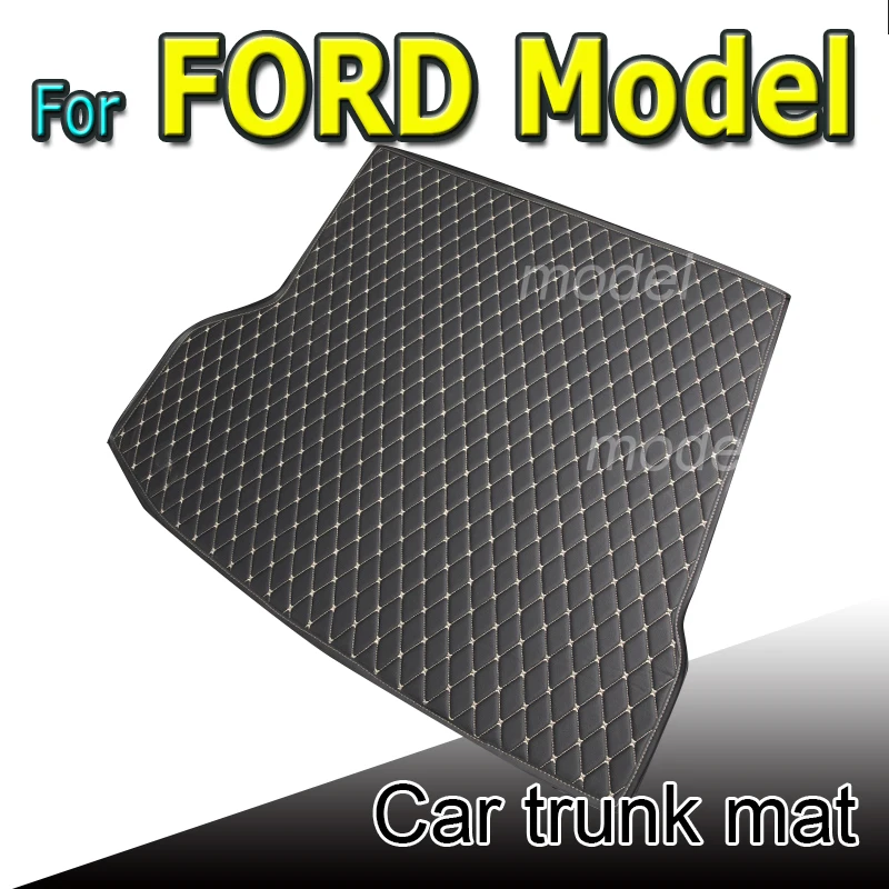 Waterproof Car Trunk Mat For FORD Excursion Everest 7seat Fiesta Ⅵ Focus Ⅱ Focus Ⅲ Focus C-MAX 5seat Cargo Liner Boot Carpets