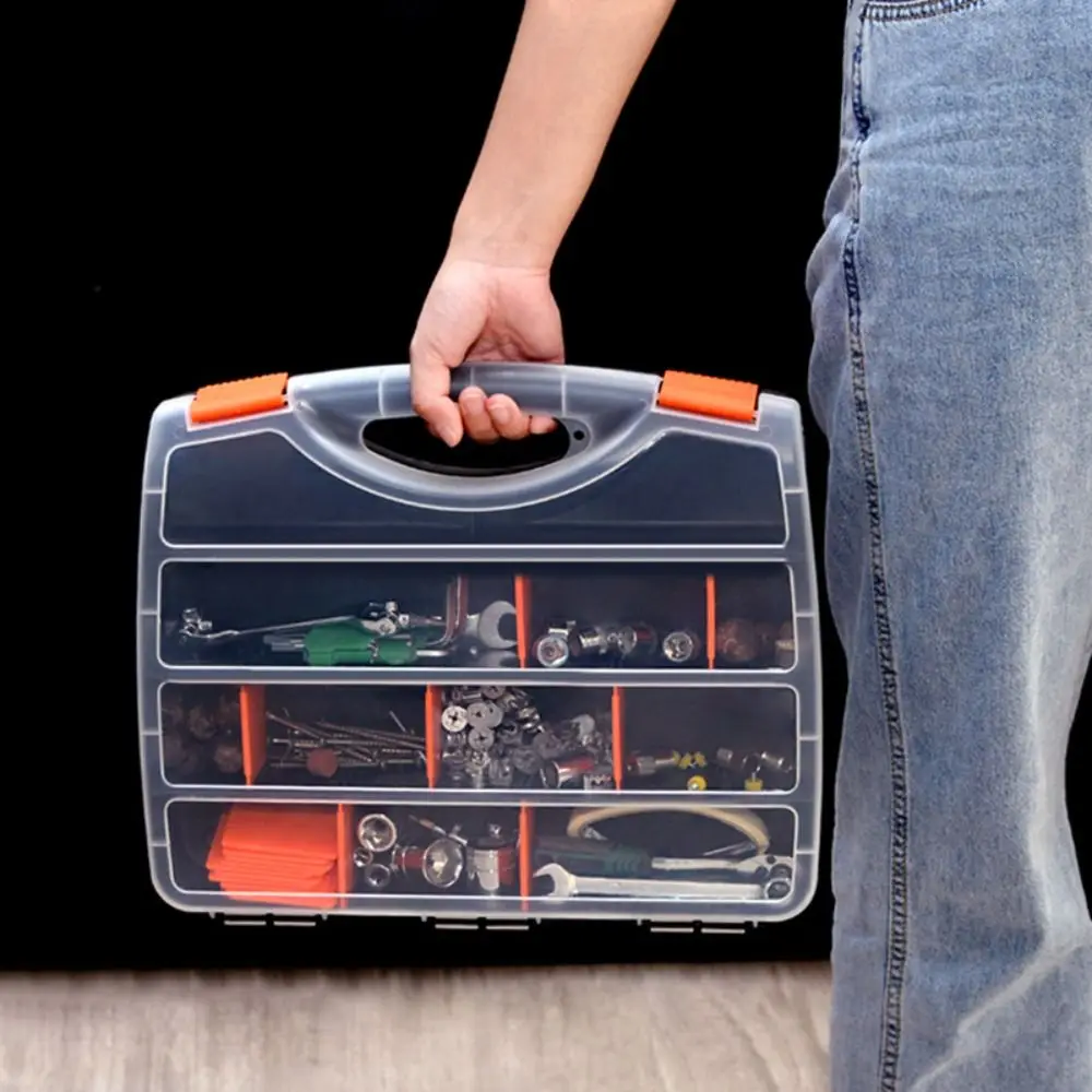 

Versatile Plastic Parts Box Screwdriver Metal Parts Screw Storage Box Portable Hardware Tool Auto Repair Tool Box
