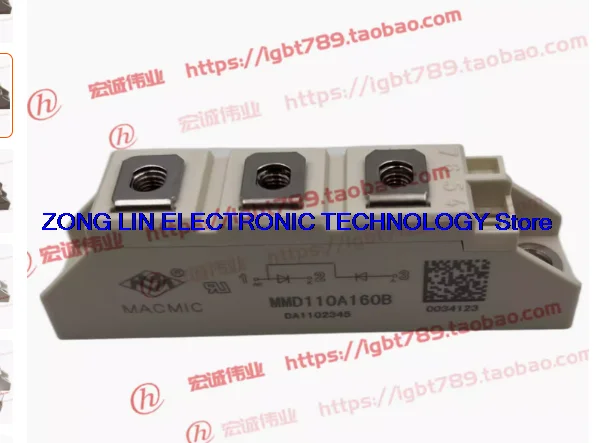 MMD110A160B thyristor power module is available for purchase. Please feel free to inquire about IGBT series in stock