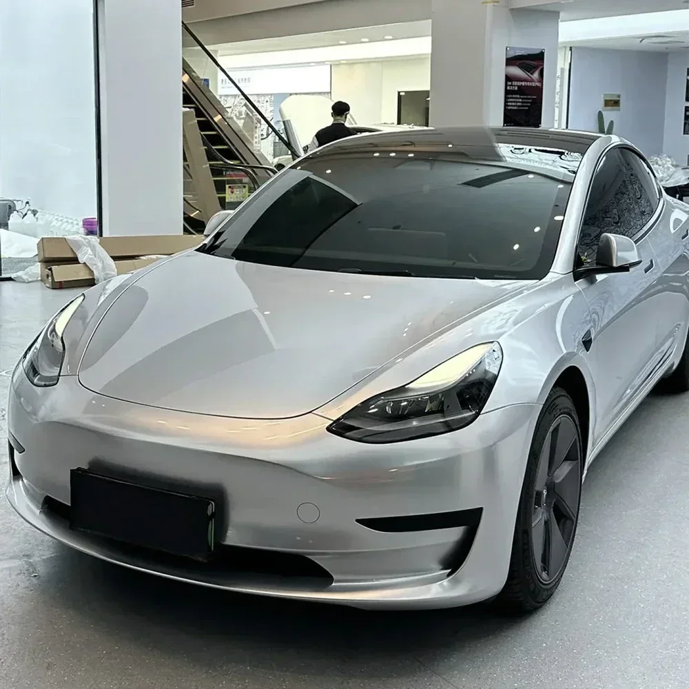 

Car Vinyl Film PET Metal Paint Silver Car Wrap Decal With Air Release Technology Motorcycle Auto Interior Exterior Decoration