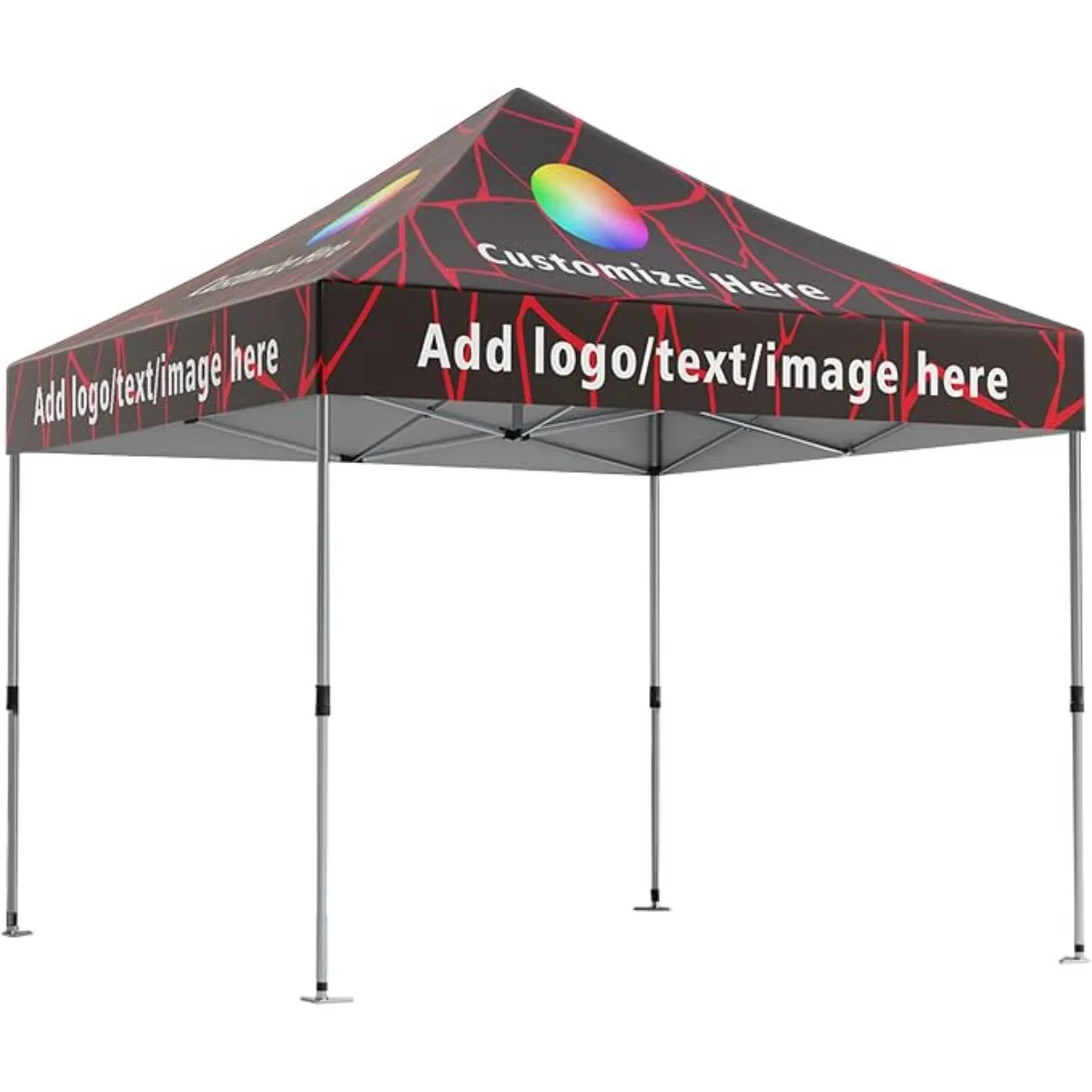 Custom 10x20 Canopy Tent Top with Logo Printed Replacement Cover for Commercial Events Trade Shows Outdoor Advertising view 3