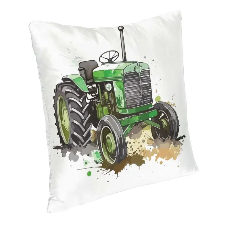 Custom Kids Tractor Square Throw Pillow Cover Home Decor 3D Two Side Printed Cushion Cover for Living Room