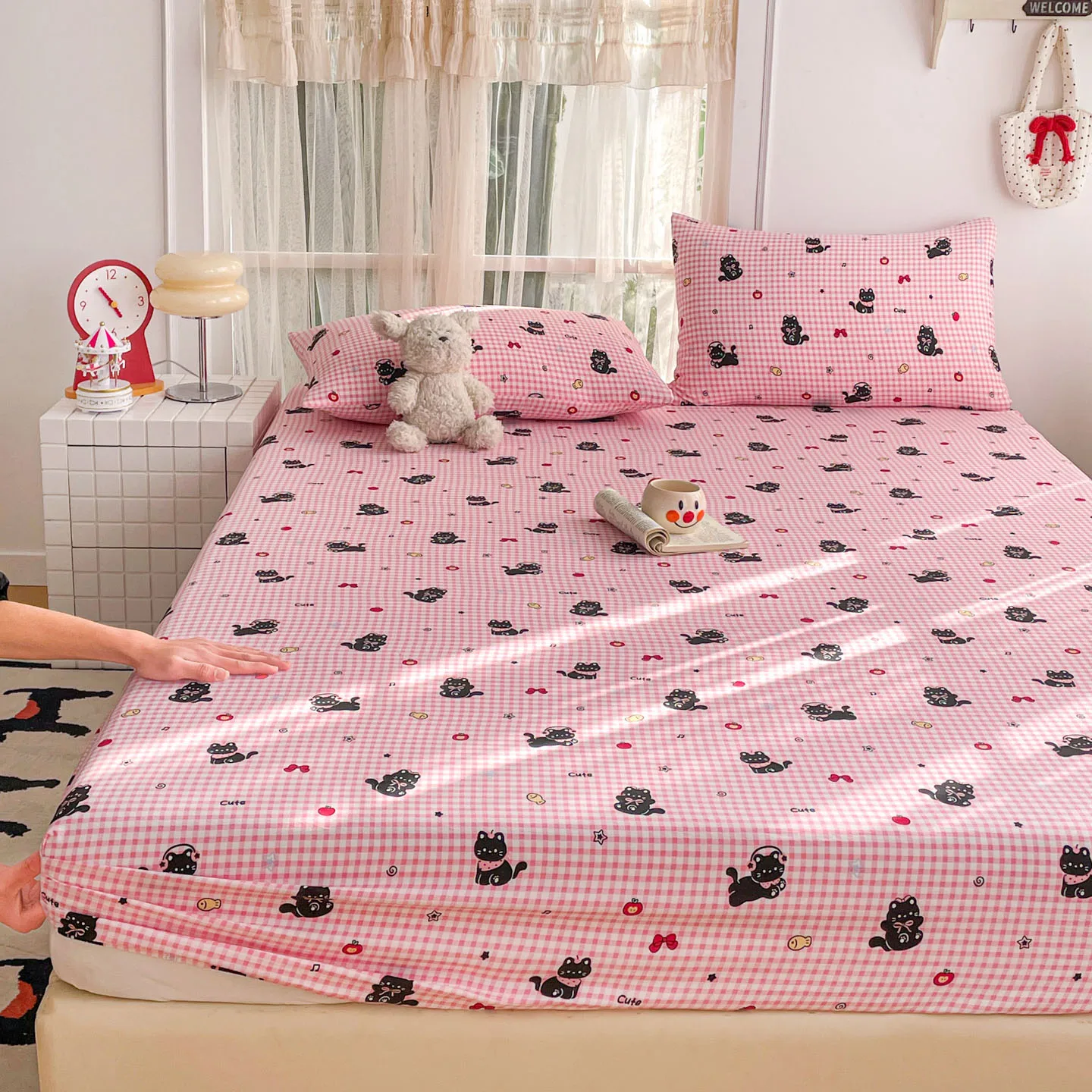 Cartoon Printed Fitted Sheet sabanas matrimoniales Single/Twin/Queen/King Size Skin-friendly Bed Cover Soft colcha de cama casal