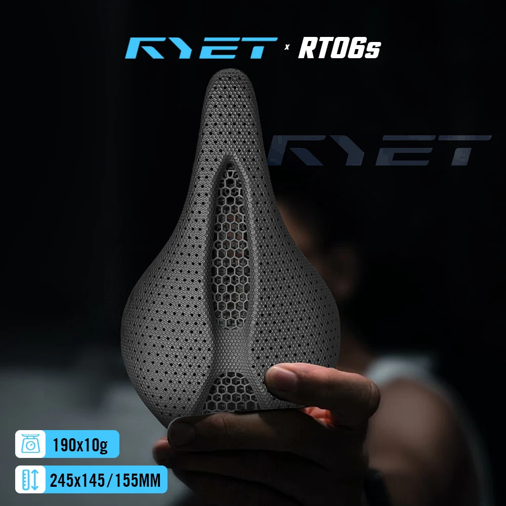 

Велосипедное седло RYET 2026 с 3D-печатью/технологией VCM, 143/145/155 мм, 7x9 мм, для MTB, шоссейных и гравийных велосипедов, комфортное сиденье, запчасти для велосипедов