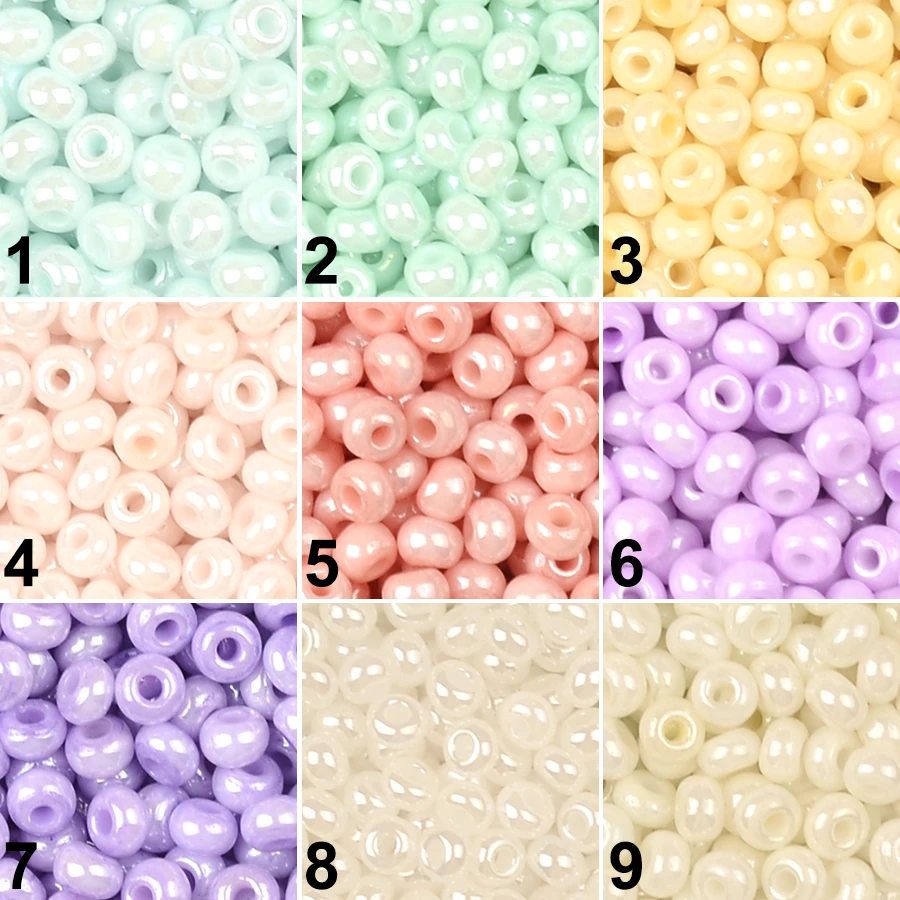 New 10g/Lot 3mm Pearl Illusory Colors Glass Seed Beads Spacer Beads For Jewelry Making DIY Earrings Bracelet Accessories