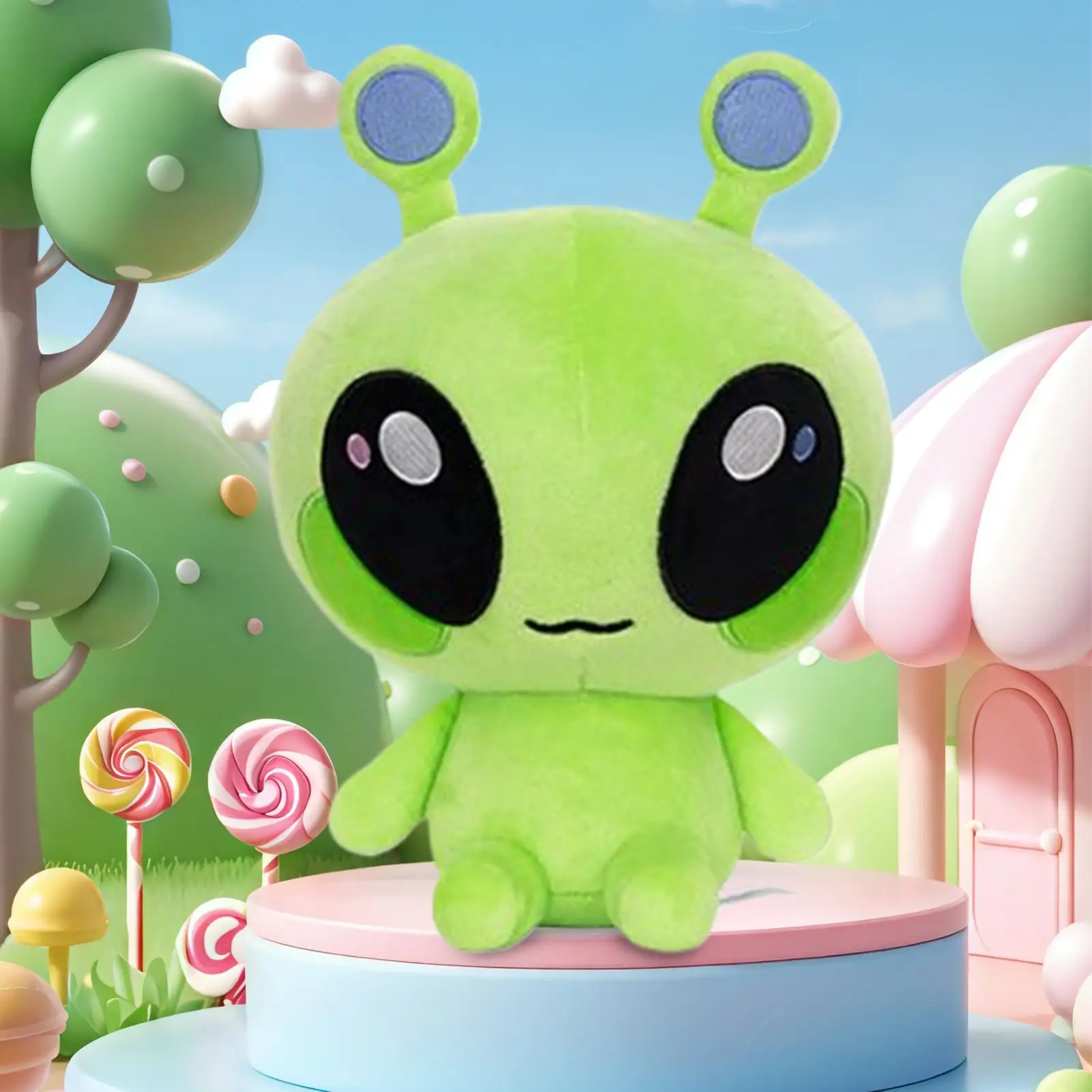 20cm Alien Stuffed Plush Toys Cute Soft Body Figurine Statue Model Collection Room Decoration Desk Kids Toys Christmas Gifts