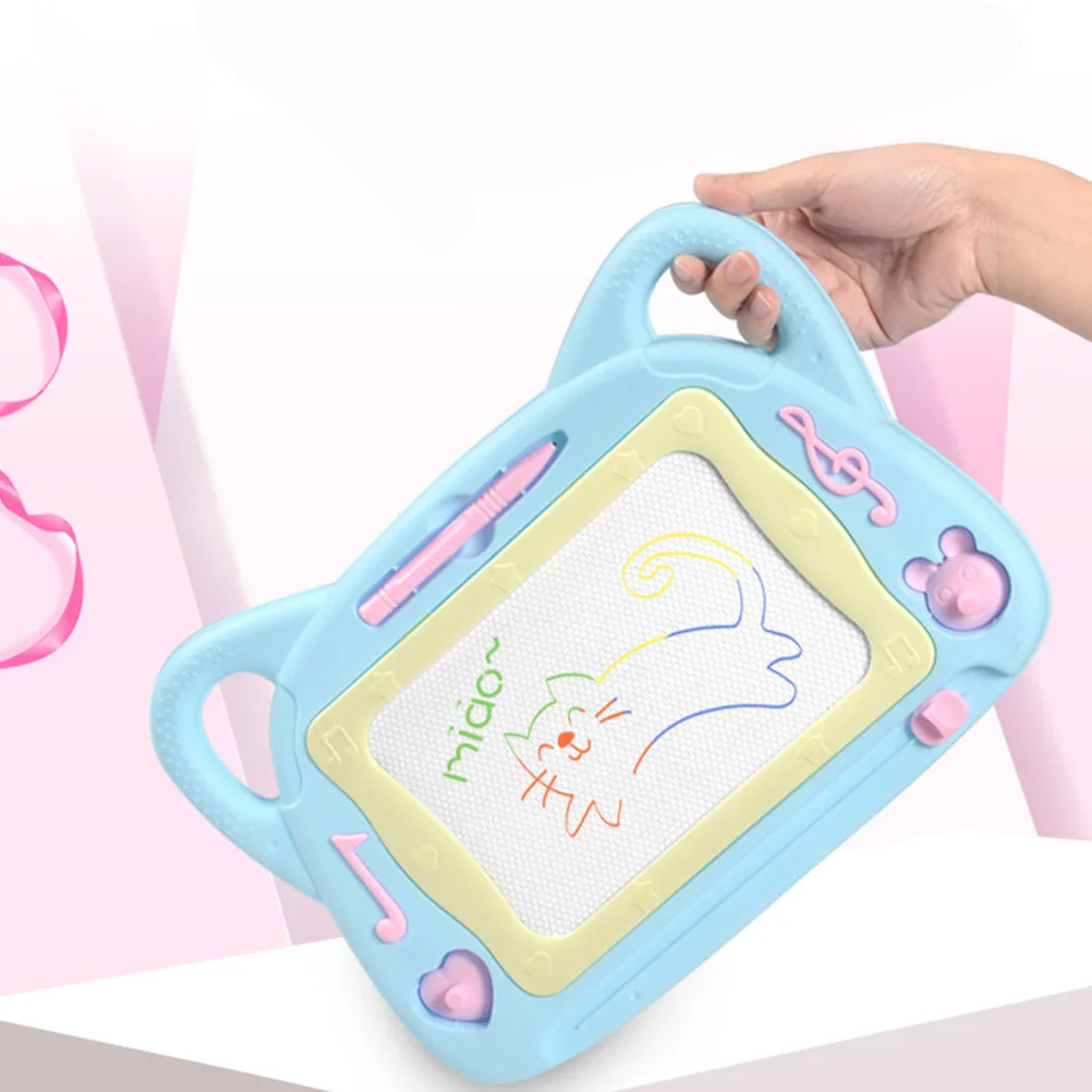 

Magnetic Drawing Board 1 Piece Cat Shape Kids Doodle Board Sketchpad with Erase Slider Writing Learning Tool for Home School Use